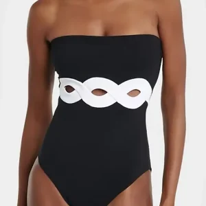 Colorblock One Piece Swimsuit Set