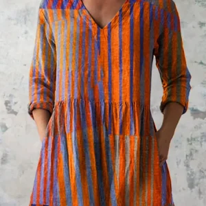 Nadia | Blusa Longa com Decote em V