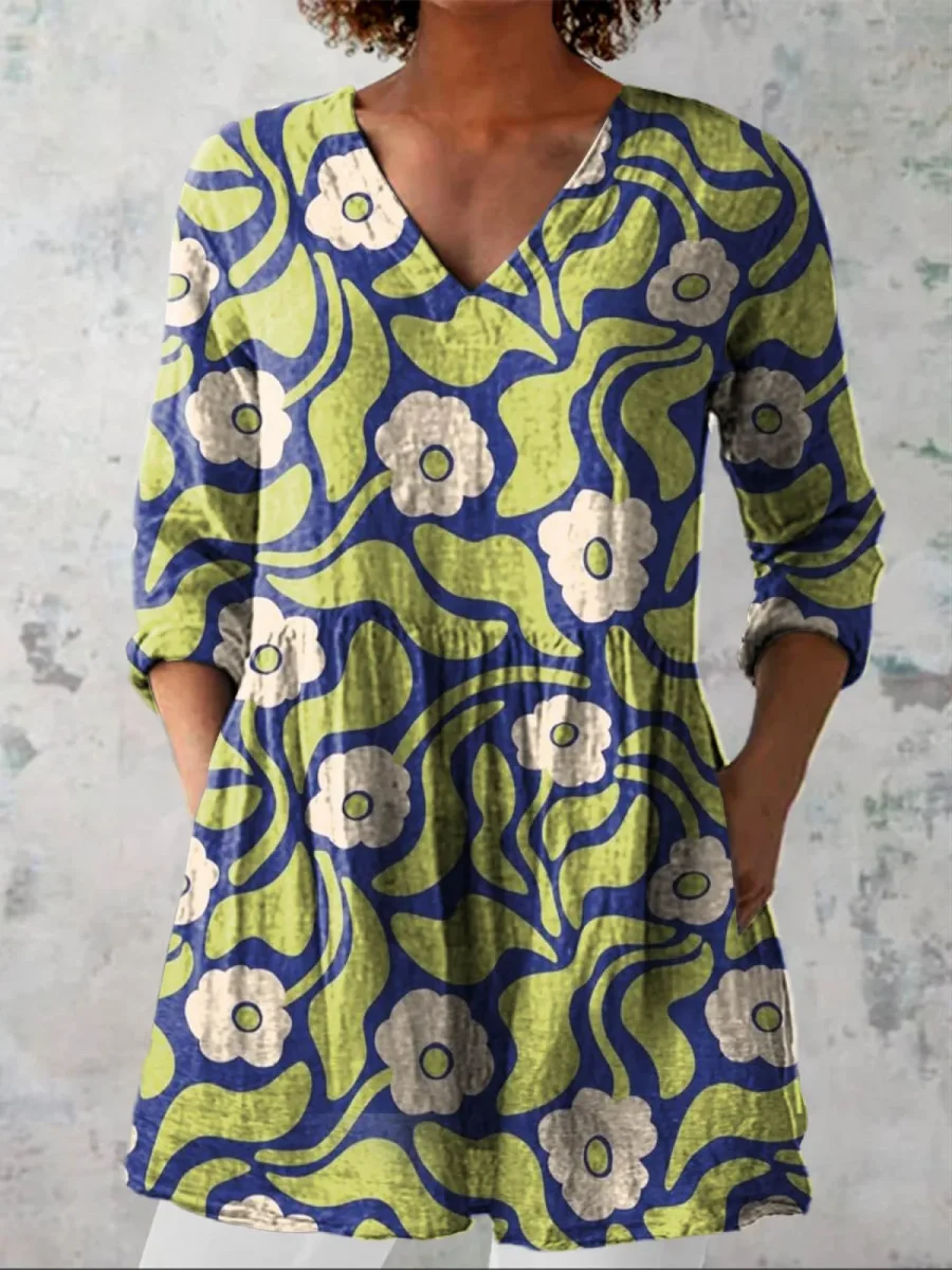 Elodie | Blusa Longa com Decote em V