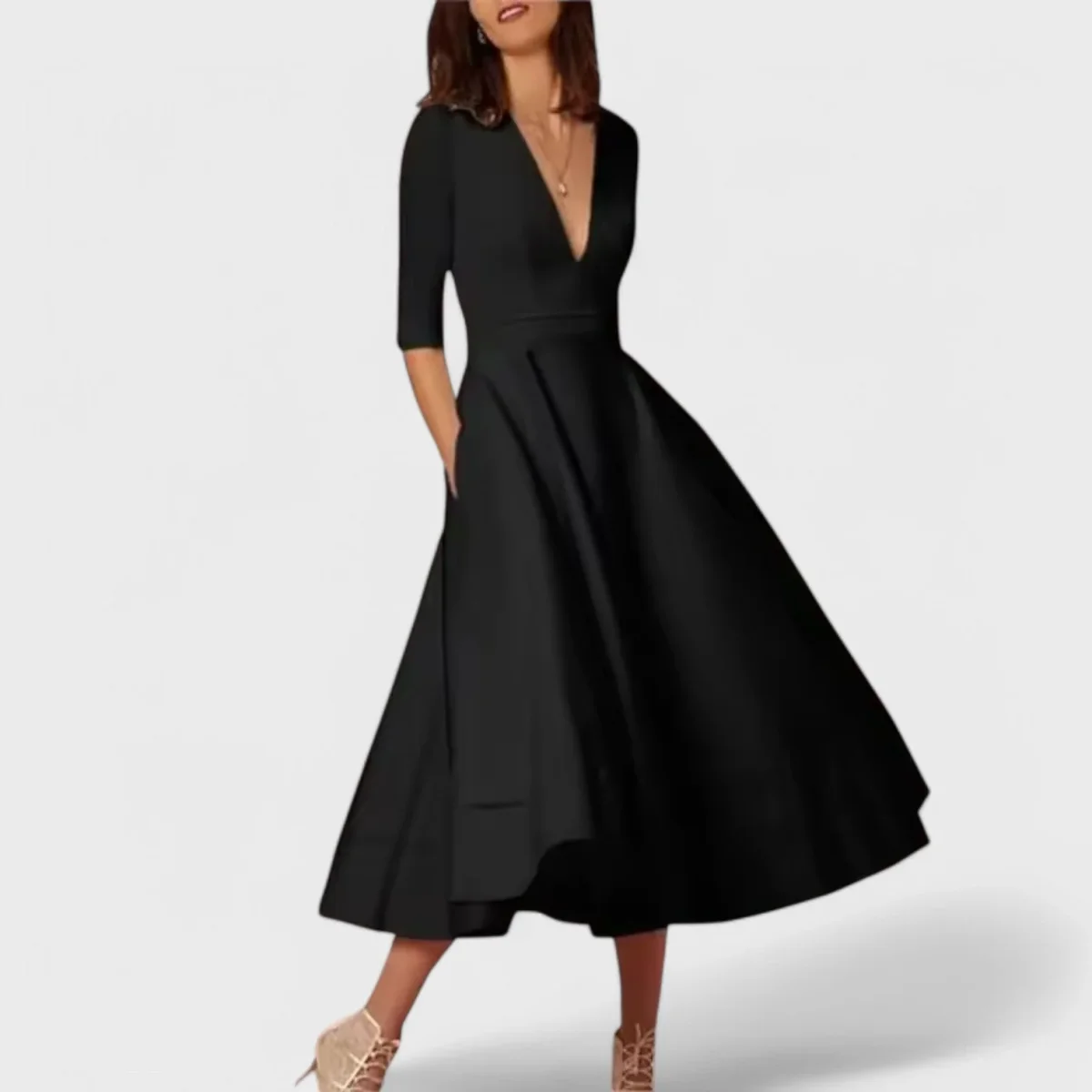Helena - Vestido elegante com decote em V - Image 6