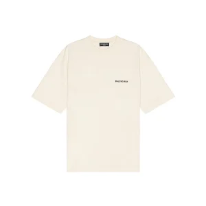 Balenciaga Medium Fit T-shirt - Cream/Black