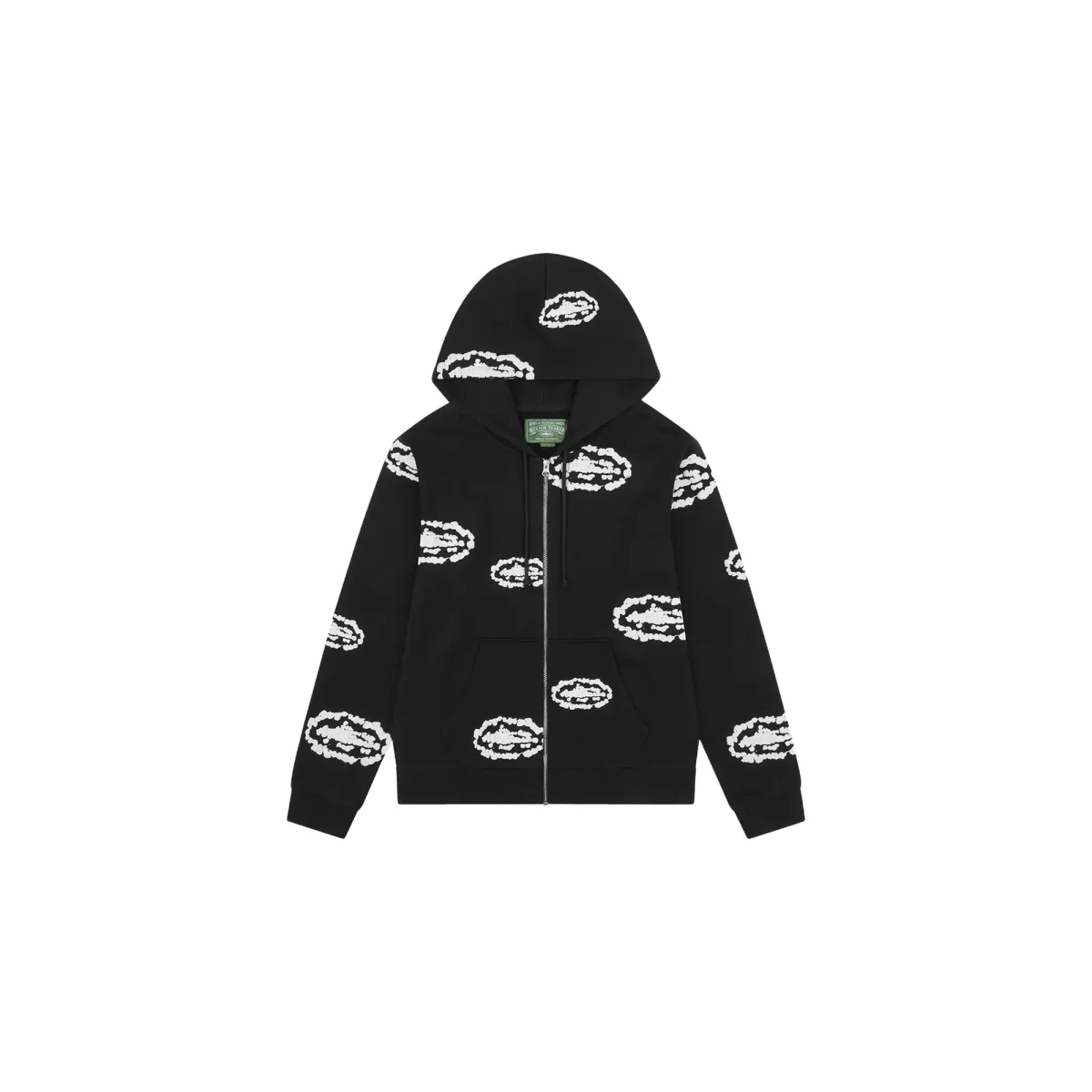 Corteiz x Denim Tears Island Wreath Zip Hoodie - Black - Image 2