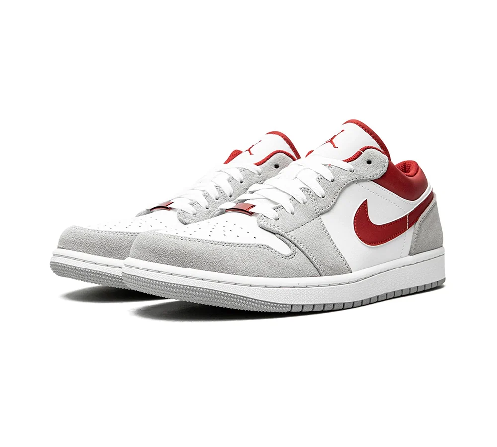 Jordan 1 Low SE - Light Smoke Grey Gym Red - Image 3