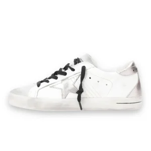 Golden Goose Super-Star - White Rose Silver Metallic