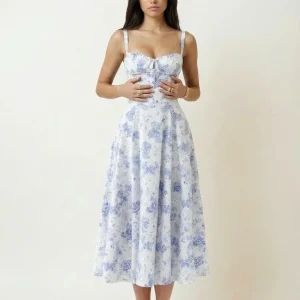 Vestido Midi Floral com Cinto