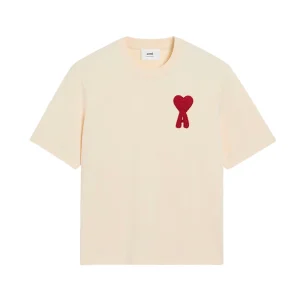 Ami de Coeur Cotton Patch T-Shirt - Beige