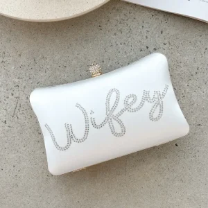 Satin Wifey Clutch - Gold