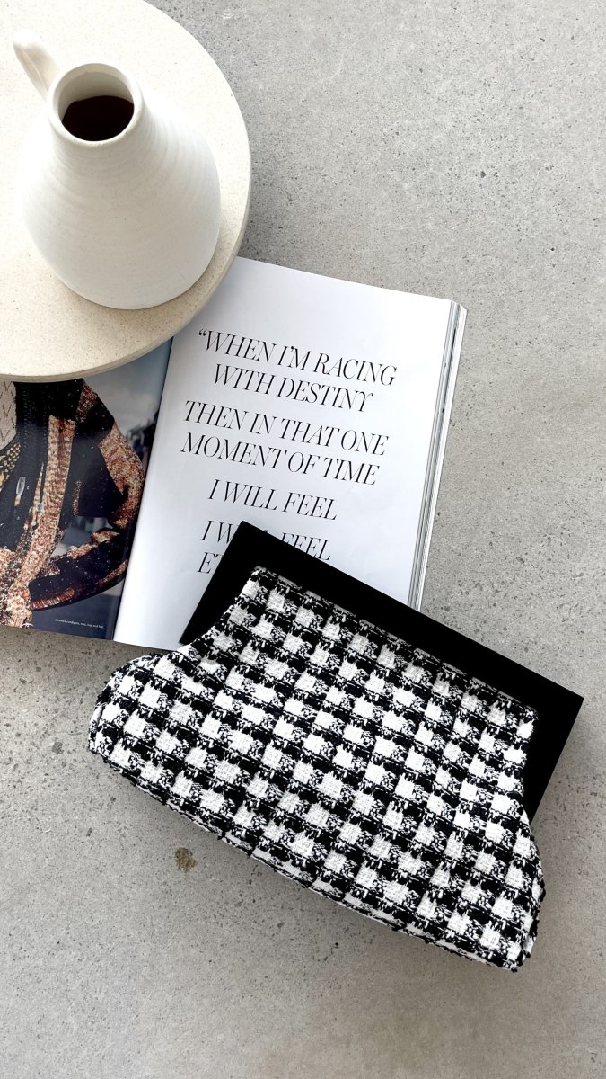 Clutch de Madeira Boucle Zoey - Preto e Branco - Image 2