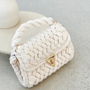 Bolsa de Mão Annabel Chunky Trançada - Off White
