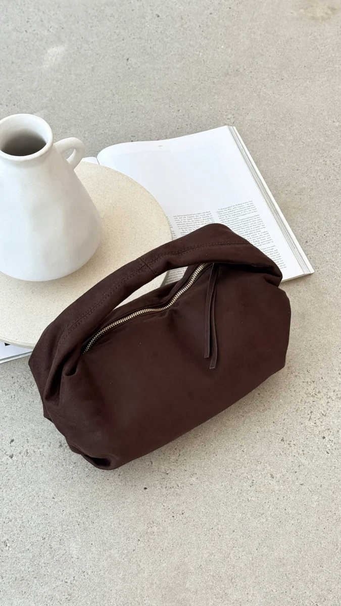 Bolsa de Ombro Renee - Suede Chocolate - Image 6