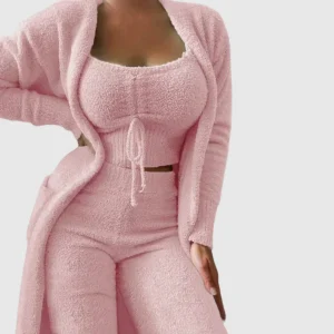 Raquel - Conjunto de Pijama de 3 Peças