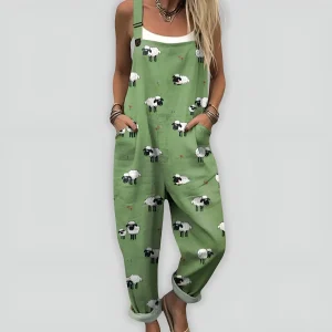 Macacão com Alças Estampado