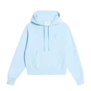 Ami Paris Ami De Coeur Hoodie - Sky Blue