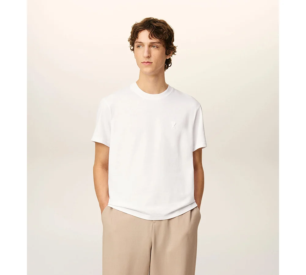 Ami Paris Organic Cotton T-shirt - White - Image 3