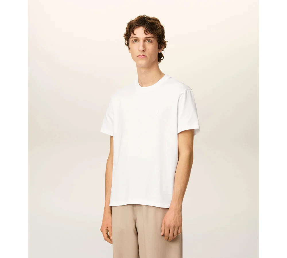 Ami Paris Organic Cotton T-shirt - White - Image 6