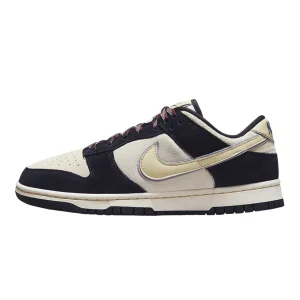Nike Dunk Low LX - Black Suede Team Gold