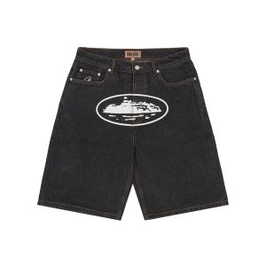 Corteiz Alcatraz Baggy Shorts - Washed Black