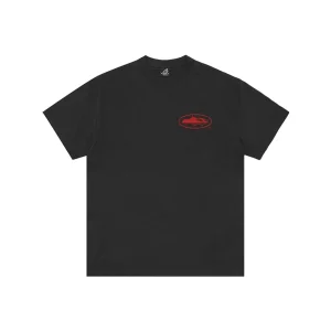 Corteiz Halftone Island T-shirt - Black/Red