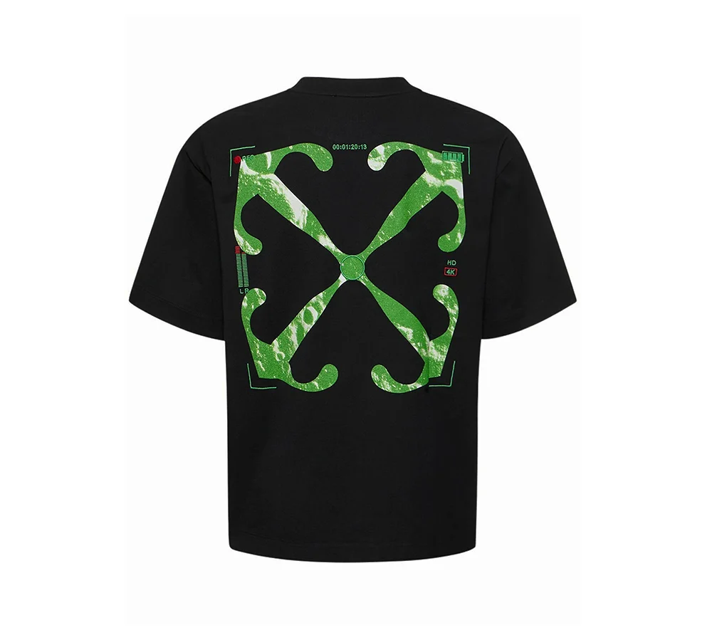 OFF-WHITE Moon Arrow T-Shirt - Black/Green - Image 3