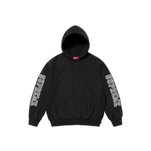 Supreme Collegiate Sleeve Hooded Sweatshirt - Black