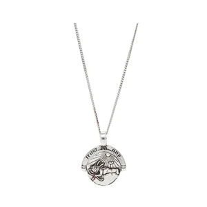 TwoJeys ★★™ Saints & Sinners Necklace - 925 Silver Chain w/ 12 Microns Silver Plated